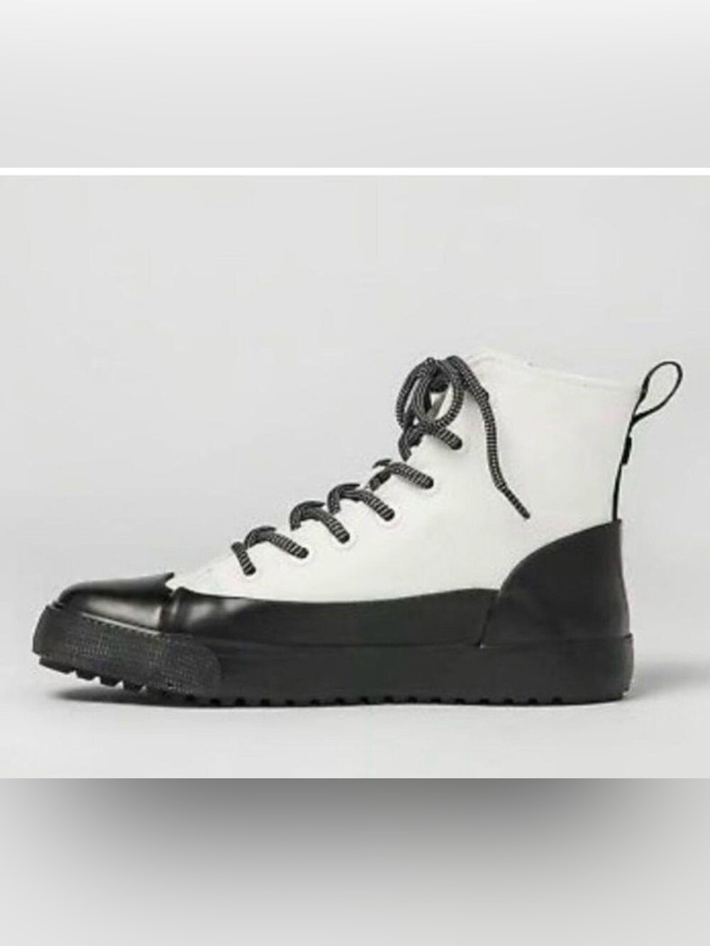 Hunter for Target Collab Two-Tone White and Black High-Top Athletic Shoes